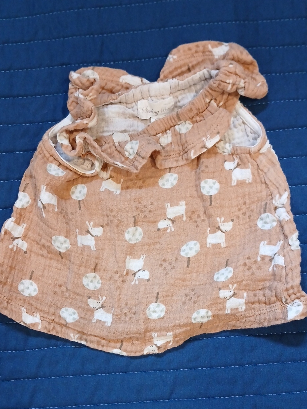 Sterling Baby 6M Girls Rust Deer Print Ruffle Tank Top